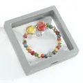 New Chinese style ceramic beaded bracelet with colorful flowers and butterfly charm for women. - CS040 Floral Butterfly Dream (Yellow & Pink) (Boxed)