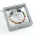 Chinese style colorful ceramic beaded bracelet single circle vintage wrist jewelry variant - CS044 Cold Brew Ice Flower (Boxed)