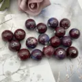 18mm Jingdezhen ceramic loose beads DIY jewelry making handmade bracelet necklace accessories - Round Bead / Drunken Concubine Purple Red