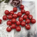 18mm red ceramic loose beads for DIY handmade jewelry bracelets necklaces crafting accessories - Round Bead / Bright Red