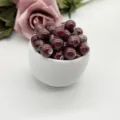 Jingdezhen ceramic beads bulk diy handmade bracelet necklace jewelry making accessories - 6mm / Drunken Consort (Reddish)