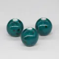 Perles en ceramique a grand trou 16mm turquoise mouchees perles en vrac pour accessoires bijou - Pierre à Taches Vertes