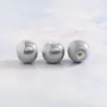Grey ceramic round beads for DIY jewelry making, smooth glazed surface, 13mm size accessory. - 12mm Glossy Gray