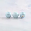 Light blue ceramic bead 13.2mm round DIY jewelry accessories bracelet making component - 12mm Glossy Mid-temperature Light Blue