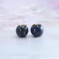 Retro floral glaze ceramic beads DIY handmade bracelet necklace jewelry accessories 11mm - 10 Pieces/Pack / Small Watermelon Pattern Variegated Glaze (Deep Purple, 10 Pcs)