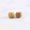 8mm glazed ceramic beads large hole loose beads for DIY bracelet jewelry making and crafting. - Flower Glaze Yellow