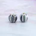 10 Pieces/Pack / 10 Pcs Mini Watermelon Ceramic Beads Kiln Glazed Random Color