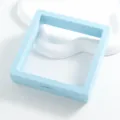 Blue PE film suspension jewelry box, 90x90mm square transparent storage box variant. - Light Blue