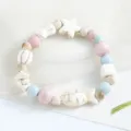 New Chinese style ceramic beaded bracelet, vintage cute star fish charm bracelet for women. - Xi Ling Meng Collection