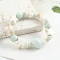 Chic ceramic beaded bracelet featuring cute star and shell charms for women daily wear. - Starry Sea (Bean Green)