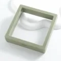 Green 90x90x20mm Square PE Film Suspension Jewelry Box for Necklace Bracelet Storage Display - Elegant Green