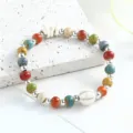 New Chinese style ceramic beaded bracelet for women, niche retro chic jewelry accessory. - Mist Flower Charm