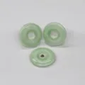 Light green ceramic ping an kou bead variant, 30mm diameter DIY jewelry pendant accessory. - Large Safety Buckle / Bean Green