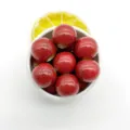 12mm red leopard ceramic beads detail view, perfect for DIY jewelry making, bracelets and necklaces. - 12mm (3.0mm Hole) / Flower Glaze Red