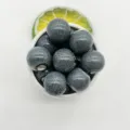 12mm gray speckled ceramic loose beads for DIY bracelet necklace jewelry making accessories - 12mm (3.0mm Hole) / Variegated Grey-White