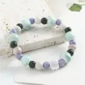 Nuovo braccialetto di perle in ceramica, bracciale con fiori multicolore per donne tutti i giorni. - Linguaggio dei fiori (ghiaccio rosa)