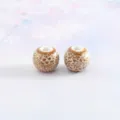 Ceramic loose beads 8mm round crackle glaze porcelain beads for DIY bracelet jewelry making - 50 Pieces/Pack / Flow Glaze Coffee and White (50 Pieces)