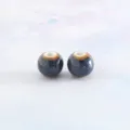 8mm Ceramic Beads Glazed Round DIY Bracelet Jewelry Making Loose Beads Craft Accessories - 50 Pieces/Pack / Reactive Glaze Deep Purple, Pack of 50