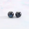 8mm Round Glazed Ceramic Beads DIY Bracelet Jewelry Craft Making Loose Beads Set - 50 Pieces/Pack / Reactive Glaze Sapphire Blue, Pack of 50