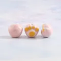 Pink ceramic cat paw beads cute handmade jewelry DIY bracelet and phone charm accessories - Light Pink