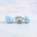 Handcrafted ceramic cat paw beads blue charm DIY bracelet necklace jewelry accessories - Light Blue