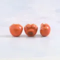 Cute ceramic cat paw beads for DIY handmade bracelets, phone chains, and jewelry accessories. - Orange