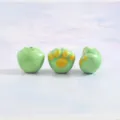 Handmade ceramic cat paw beads cute animal charms for DIY bracelets jewelry making accessories - Fruit Green