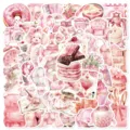50 pcs pink aesthetic stickers pack, cute waterproof vinyl decals for phone, iPad and laptop decor. - Pink Aesthetic (YCK029) / 50 Pieces/Pack
