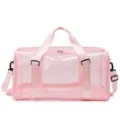 Rosa transparente PVC Netz Reisegepäck Tasche wasserdichte große Kapazität Camping Tasche - Rosa