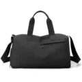Wasserdichte schwarze Sporttasche, große Reise-Fitness-Tasche mit verstellbarem Gurt. - Schwarz