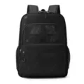Schwarzer Netz Rucksack lässiger Studenten Schulranzen große Kapazität Laptop Tasche - Schwarz