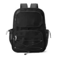 Sac a dos en maille noire grande capacite multi-poches plage sport loisirs vue principale - 6719 - Noir