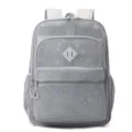 Grauer Mesh Rucksack für den Alltag, geräumige Schultasche für Schüler mit atmungsaktivem Design. - Grau