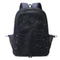 Dunkelblauer hohler Mesh Rucksack grosse Kapazitaet Schultertasche Sport Strand Tagesrucksack - Blau