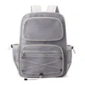 Sac à dos en filet gris pour la plage et le fitness, grand volume séchage rapide, multi-poches. - 6719 - Gris