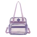 Sac cabas transparent en PVC multi-poches sac à bandoulière sport concert violet - Violet