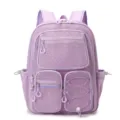Lila Mesh ausgehöhlter Freizeit Multi-Pocket großer Kapazität Studenten Rucksack Variante. - Lila