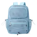 Sac à dos en filet bleu clair, grand sac de plage à séchage rapide et sac de sport spacieux. - 6719 - Bleu