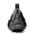 Wasserdichter Nylon Sling Rucksack für Damen und Herren, leichtere Outdoor Wanderung Brusttasche. - Grau