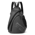 Vielseitiger grauer Sling-Rucksack und Brusttasche für Outdoor-Wandern und den täglichen Gebrauch. - Grau