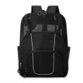 Black breathable mesh sports backpack for outdoor activities, basketball and racket bag. - Black
