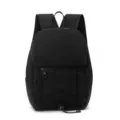 Leichter schwarzer Nylon Rucksack für Freizeit, Outdoor Reisen, Wandern und Schule. - Schwarz