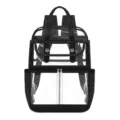 Transparent PVC backpack large capacity clear student bookbag for travel laptop bag - Travel Edition Black