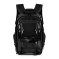 Black transparent PVC backpack large capacity waterproof school bag casual daypack. - Trendy Cool Color-Block - Black