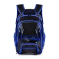 Transparent PVC Backpack Blue Black Large School Bag For Daily Travel And Bookbag Use - Trendy Contrast Blue