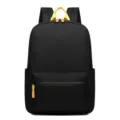 Schwarzer Freizeitrucksack fuer Herren mit gelben Akzenten, idealer Schul- und Alltagsrucksack. - Schwarz