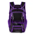 Transparent PVC school backpack with purple trim and black straps for daily casual use. - Trendy Contrast Purple