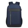 Herren Business Rucksack Laptop 15.6 Zoll USB Ladeanschluesse Arbeits Schulrucksack - Schwarz