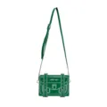 Grüner 2D Cartoon Comic Stil Umhängetasche für Damen eine süße Neuheit Schultertasche - Grün