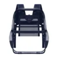 Transparent PVC Backpack Clear School Bag Dark Blue Casual Daypack With Mesh Pockets - Classic Edition Blue
